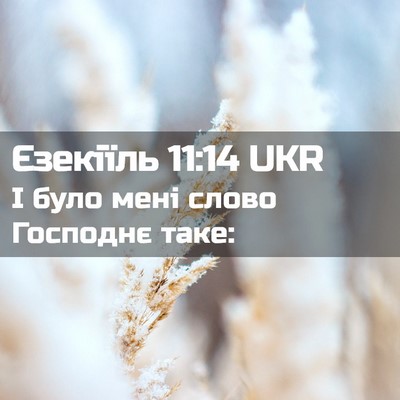 Picture 02 - Єзекіїль 11:14 UKR - І було мені слово Господнє - Bible Verse Picture