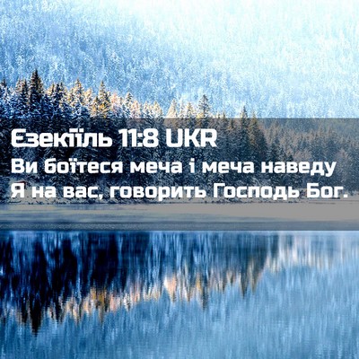 Picture 02 - Єзекіїль 11:8 UKR - Ви боїтеся меча і меча - Bible Verse Picture