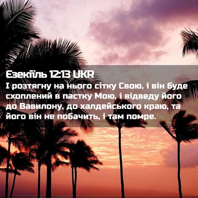 Picture 02 - Єзекіїль 12:13 UKR - І розтягну на нього сітку - Bible Verse Picture