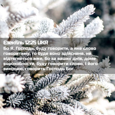 Picture 02 - Єзекіїль 12:25 UKR - Бо Я, Господь, буду - Bible Verse Picture