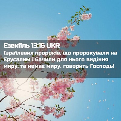 Picture 02 - Єзекіїль 13:16 UKR - Ізраїлевих пророків, що - Bible Verse Picture