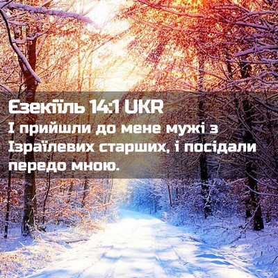 Picture 02 - Єзекіїль 14:1 UKR - І прийшли до мене мужі з - Bible Verse Picture