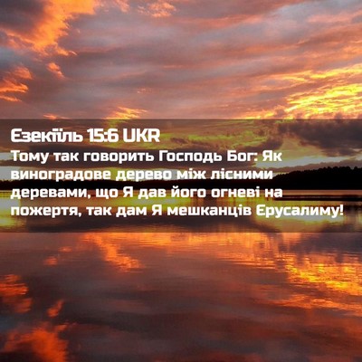 Picture 02 - Єзекіїль 15:6 UKR - Тому так говорить Господь - Bible Verse Picture