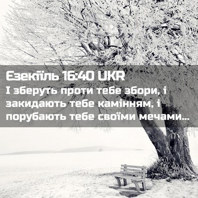 Picture 02 - Єзекіїль 16:40 UKR - І зберуть проти тебе збори, - Bible Verse Picture