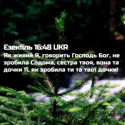 Picture 02 - Єзекіїль 16:48 UKR - Як живий Я, говорить - Bible Verse Picture