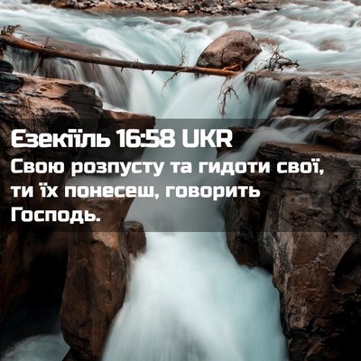 Picture 02 - Єзекіїль 16:58 UKR - Свою розпусту та гидоти - Bible Verse Picture