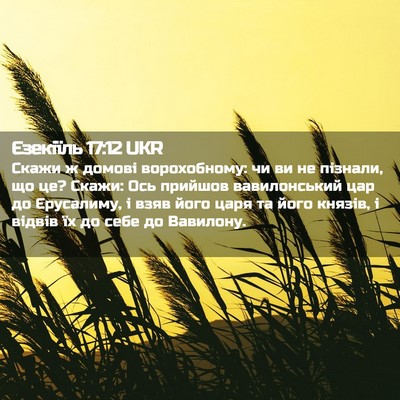 Picture 02 - Єзекіїль 17:12 UKR - Скажи ж домові - Bible Verse Picture