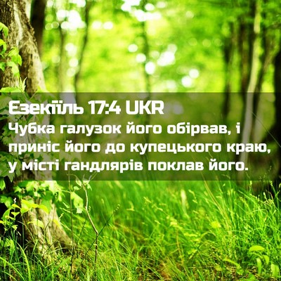 Picture 02 - Єзекіїль 17:4 UKR - Чубка галузок його - Bible Verse Picture