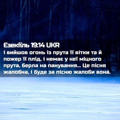 Picture 02 - Єзекіїль 19:14 UKR - і вийшов огонь із прута її - Bible Verse Picture