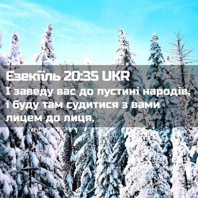Picture 02 - Єзекіїль 20:35 UKR - І заведу вас до пустині - Bible Verse Picture