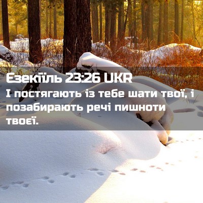 Picture 02 - Єзекіїль 23:26 UKR - І постягають із тебе шати - Bible Verse Picture