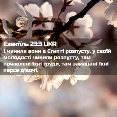Picture 02 - Єзекіїль 23:3 UKR - І чинили вони в Єгипті - Bible Verse Picture
