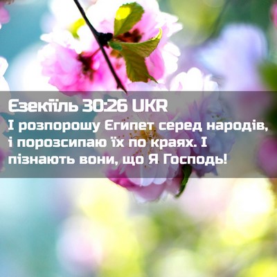 Picture 02 - Єзекіїль 30:26 UKR - І розпорошу Єгипет серед - Bible Verse Picture