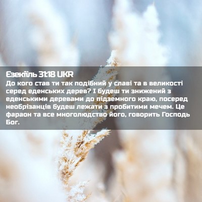 Picture 02 - Єзекіїль 31:18 UKR - До кого став ти так - Bible Verse Picture