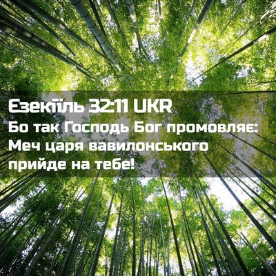 Picture 02 - Єзекіїль 32:11 UKR - Бо так Господь Бог - Bible Verse Picture