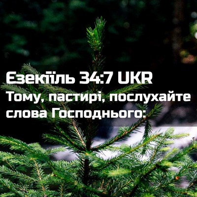 Picture 02 - Єзекіїль 34:7 UKR - Тому, пастирі, послухайте - Bible Verse Picture