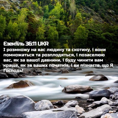 Picture 02 - Єзекіїль 36:11 UKR - І розмножу на вас людину та - Bible Verse Picture