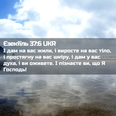 Picture 02 - Єзекіїль 37:6 UKR - І дам на вас жили, і виросте - Bible Verse Picture