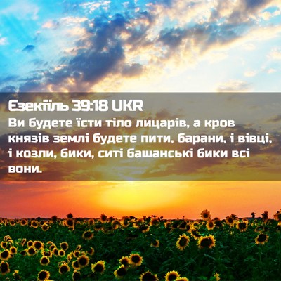 Picture 02 - Єзекіїль 39:18 UKR - Ви будете їсти тіло - Bible Verse Picture