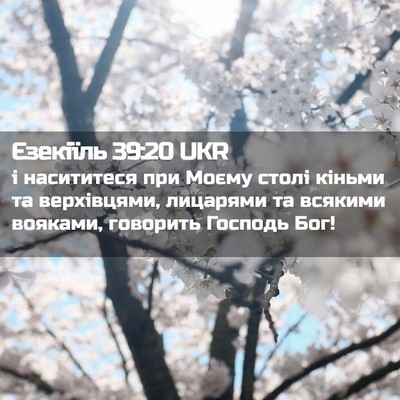 Picture 02 - Єзекіїль 39:20 UKR - і насититеся при Моєму - Bible Verse Picture