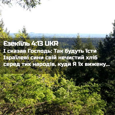 Picture 02 - Єзекіїль 4:13 UKR - І сказав Господь: Так - Bible Verse Picture