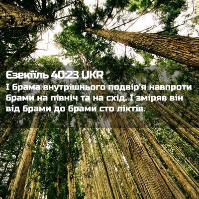Picture 02 - Єзекіїль 40:23 UKR - І брама внутрішнього - Bible Verse Picture