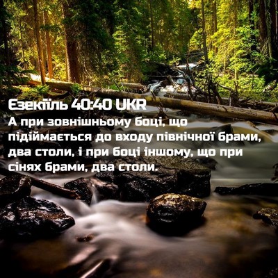 Picture 02 - Єзекіїль 40:40 UKR - А при зовнішньому боці, що - Bible Verse Picture