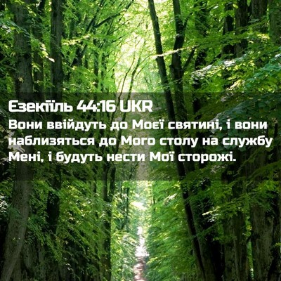 Picture 02 - Єзекіїль 44:16 UKR - Вони ввійдуть до Моєї - Bible Verse Picture