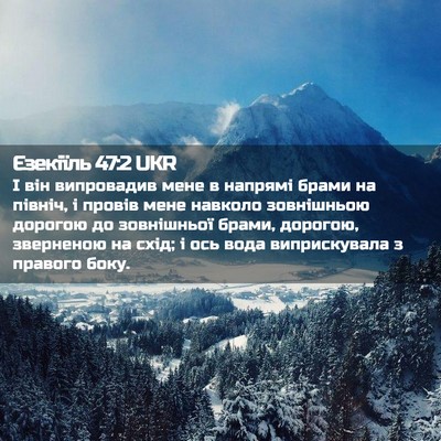 Picture 02 - Єзекіїль 47:2 UKR - І він випровадив мене в - Bible Verse Picture