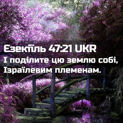 Picture 02 - Єзекіїль 47:21 UKR - І поділите цю землю собі, - Bible Verse Picture
