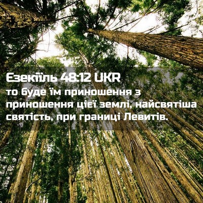 Picture 02 - Єзекіїль 48:12 UKR - то буде їм приношення з - Bible Verse Picture