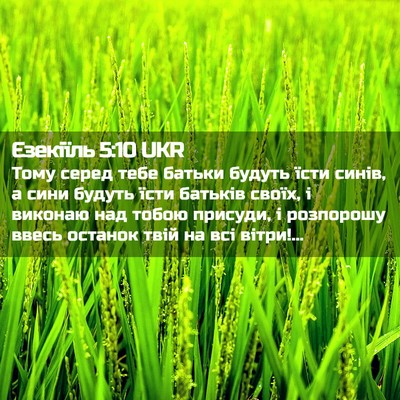 Picture 02 - Єзекіїль 5:10 UKR - Тому серед тебе батьки - Bible Verse Picture