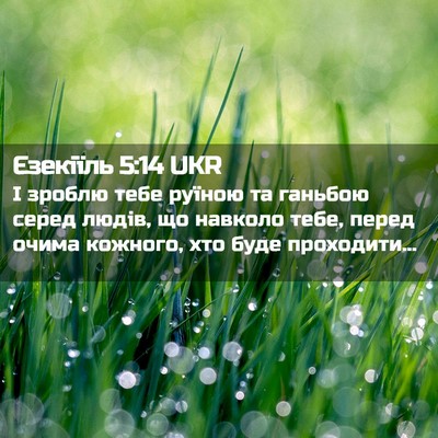 Picture 02 - Єзекіїль 5:14 UKR - І зроблю тебе руїною та - Bible Verse Picture