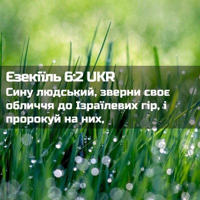 Picture 02 - Єзекіїль 6:2 UKR - Сину людський, зверни своє - Bible Verse Picture