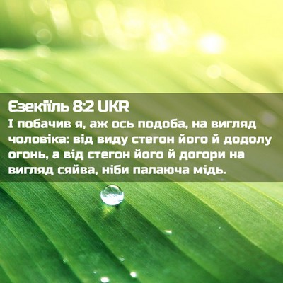 Picture 02 - Єзекіїль 8:2 UKR - І побачив я, аж ось подоба, - Bible Verse Picture