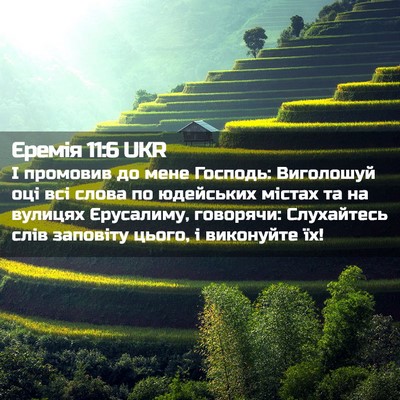 Picture 02 - Єремія 11:6 UKR - І промовив до мене Господь: - Bible Verse Picture