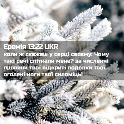 Picture 02 - Єремія 13:22 UKR - коли ж скажеш у серці - Bible Verse Picture