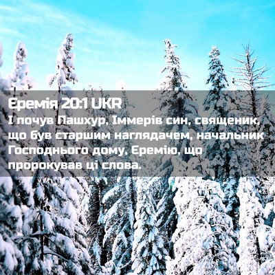 Picture 02 - Єремія 20:1 UKR - І почув Пашхур, Іммерів - Bible Verse Picture