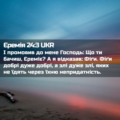 Picture 02 - Єремія 24:3 UKR - І промовив до мене Господь: - Bible Verse Picture