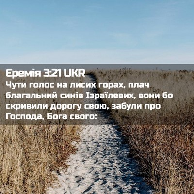Picture 02 - Єремія 3:21 UKR - Чути голос на лисих горах, - Bible Verse Picture