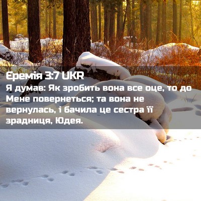 Picture 02 - Єремія 3:7 UKR - Я думав: Як зробить вона - Bible Verse Picture