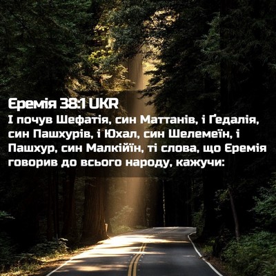 Picture 02 - Єремія 38:1 UKR - І почув Шефатія, син - Bible Verse Picture