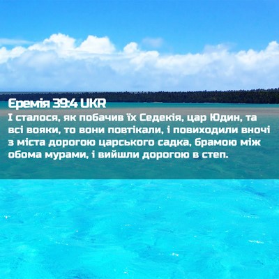 Picture 02 - Єремія 39:4 UKR - І сталося, як побачив їх - Bible Verse Picture
