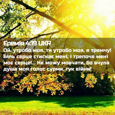 Picture 02 - Єремія 4:19 UKR - Ой, утробо моя, ти утробо - Bible Verse Picture