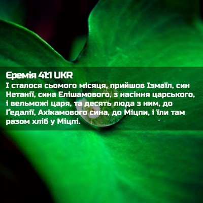 Picture 02 - Єремія 41:1 UKR - І сталося сьомого місяця, - Bible Verse Picture