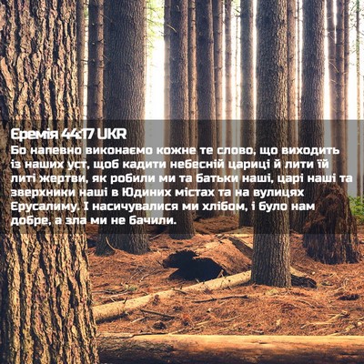 Picture 02 - Єремія 44:17 UKR - Бо напевно виконаємо кожне - Bible Verse Picture