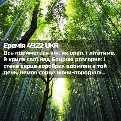Picture 02 - Єремія 49:22 UKR - Ось підійметься він, як - Bible Verse Picture
