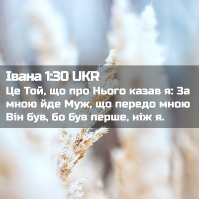 Picture 02 - Івана 1:30 UKR - Це Той, що про Нього казав - Bible Verse Picture