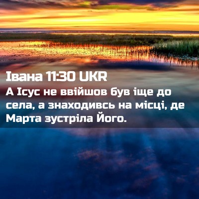 Picture 02 - Івана 11:30 UKR - А Ісус не ввійшов був іще - Bible Verse Picture