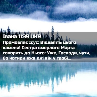 Picture 02 - Івана 11:39 UKR - Промовляє Ісус: Відваліть - Bible Verse Picture